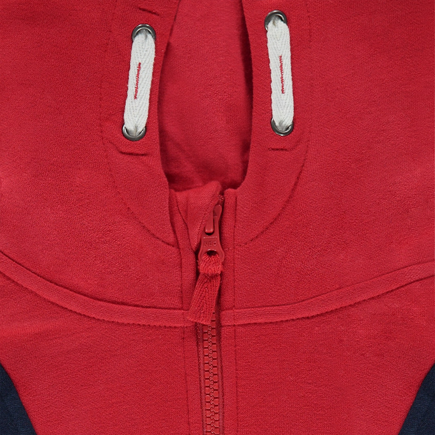 Júnior - Sudadera con capucha de felpa con cremallera y bandas en contraste 