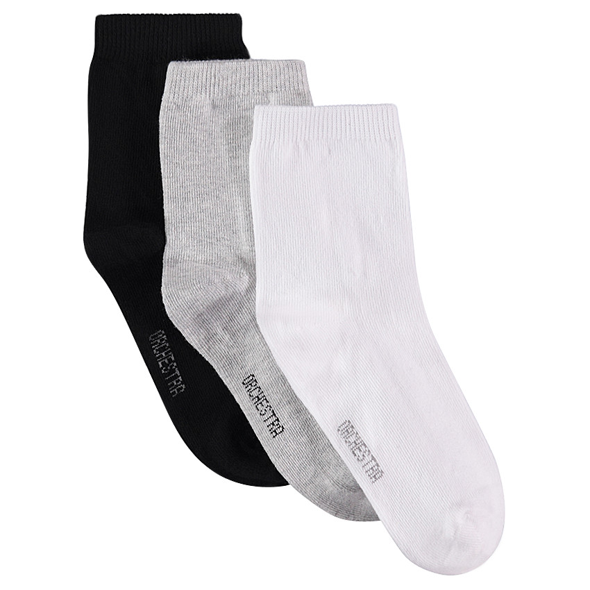 Lote de 3 pares de calcetines de color liso 