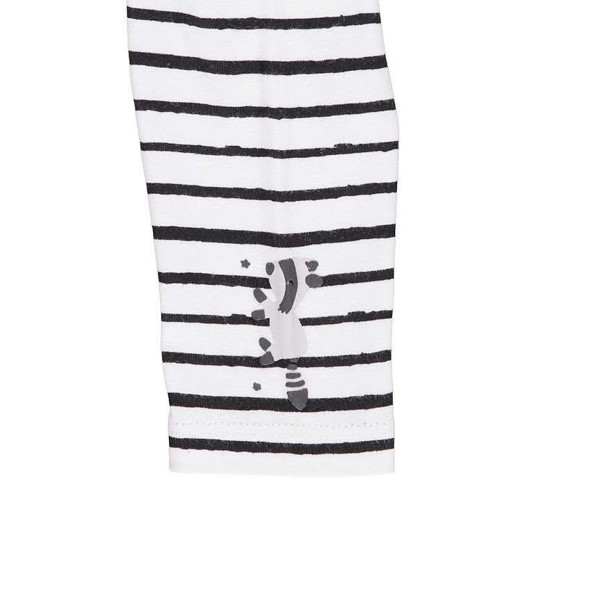 Conjunto de polo de manga larga con parche y peto jaspeado con bolsillos 