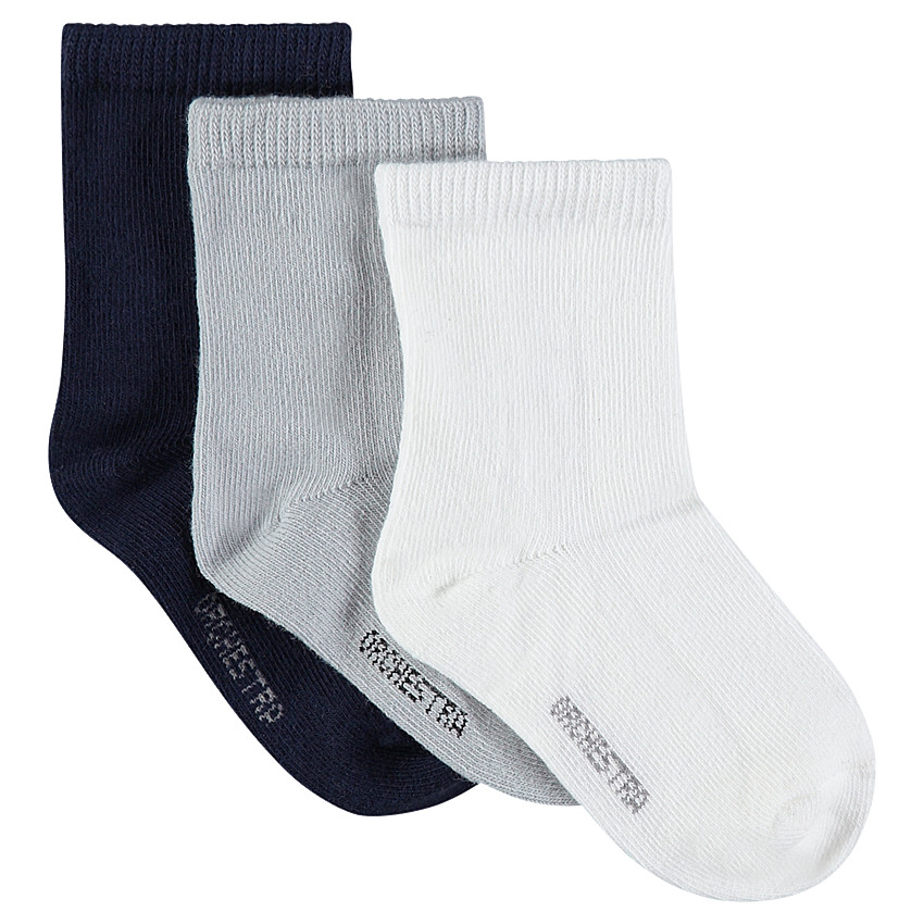 Juego de 3 pares de calcetines lisos  Additional Juego de 3 pares de calcetines lisos