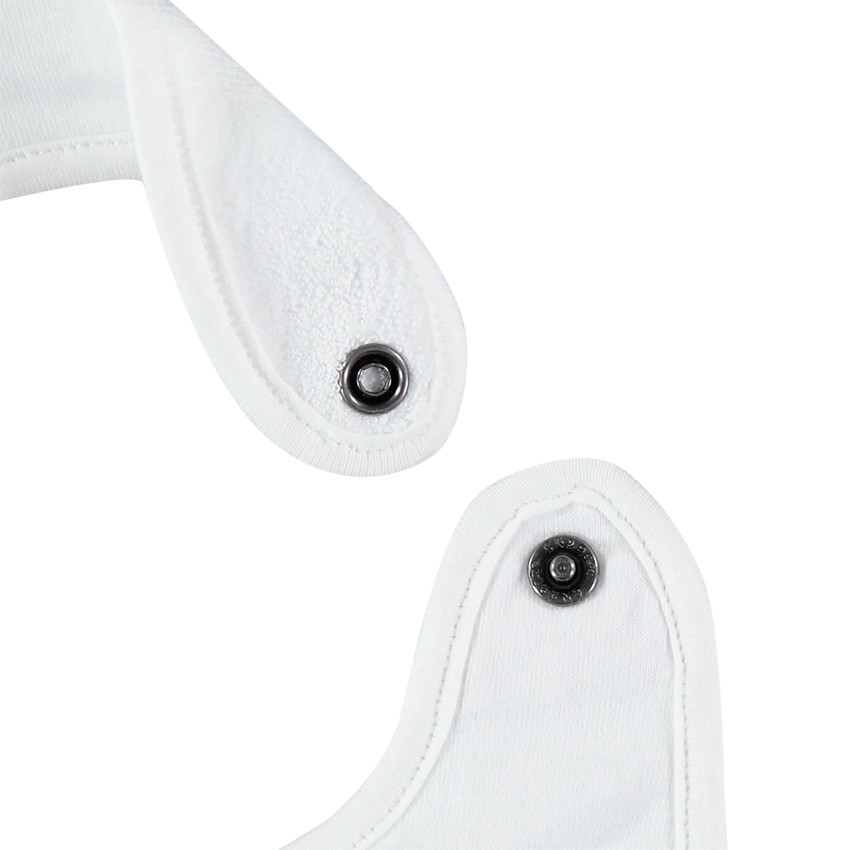 Juego de 2 baberos de algodón con nubes estampadas 