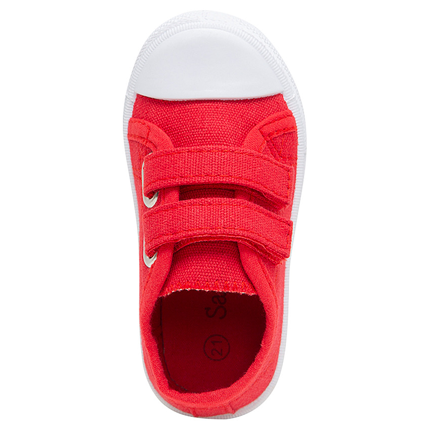 Zapatillas bajas de tela lisa roja con velcro del 24 al 27  Additional Zapatillas bajas de tela lisa roja con velcro del 24 al 27