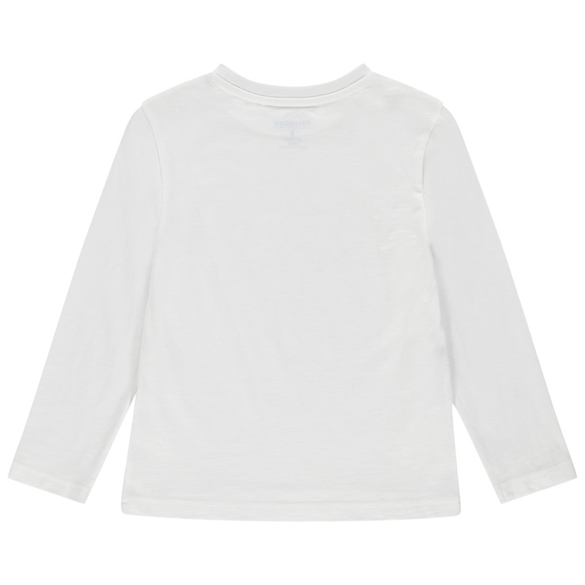 T-shirt manches longues en coton bio à motif fantaisie 