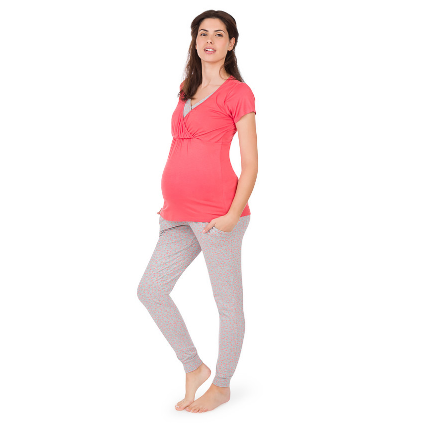 Pantalón homewear de embarazada estampado all-over 
