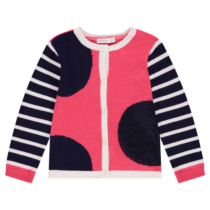 Chaqueta de punto con lunares de lentejuelas mágicas 