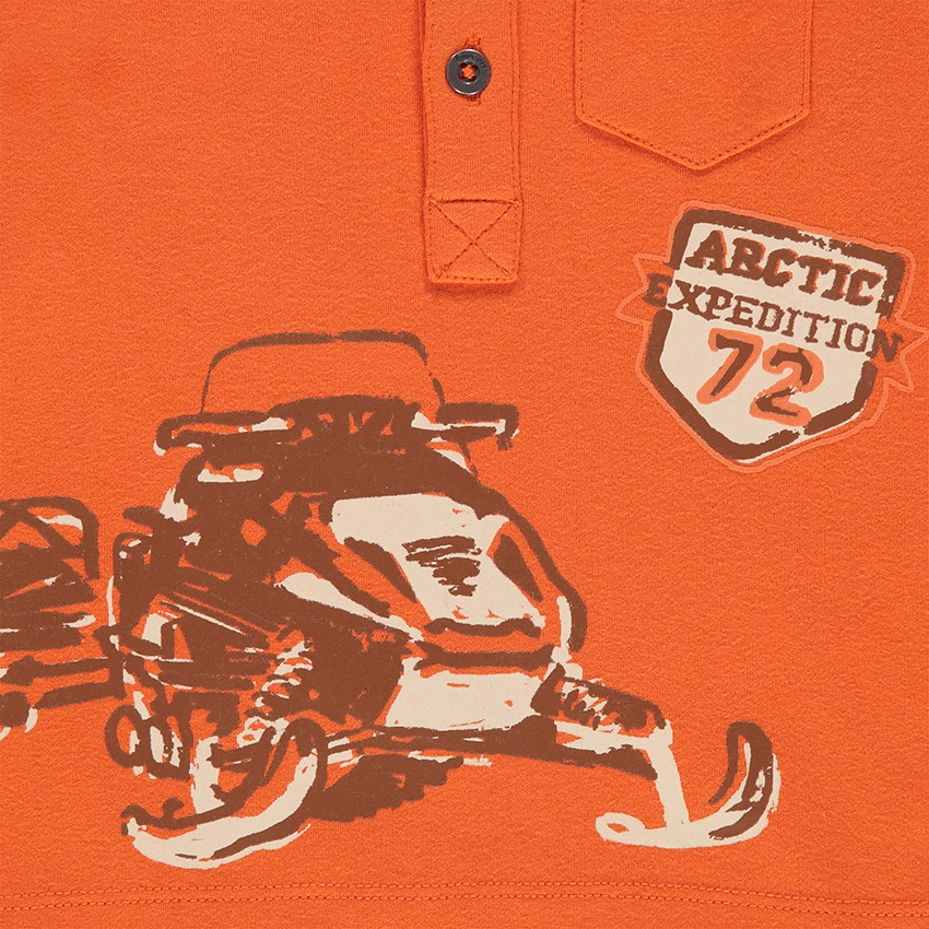 Camiseta de manga larga con estampado de moto nieve 