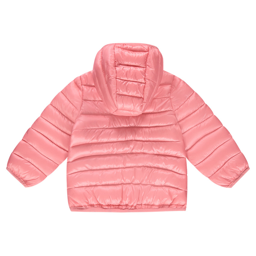 Anorak light*, impermeable y acolchado con capucha y bolsa de almacenamiento estampada 