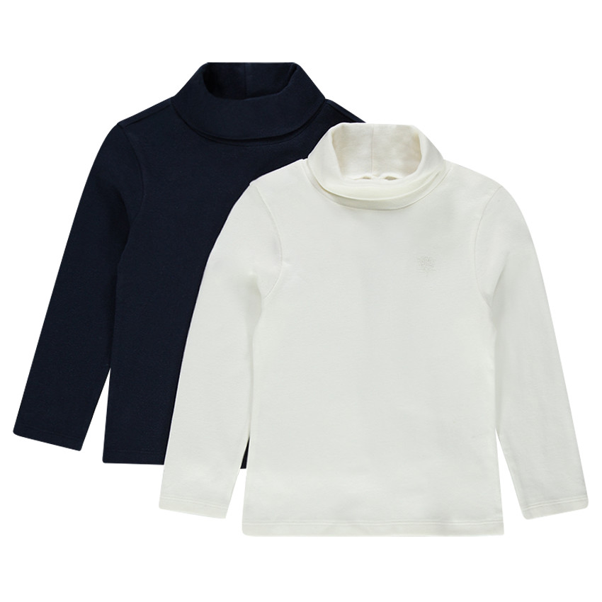 Pack de 2 camisetas de punto lisas 