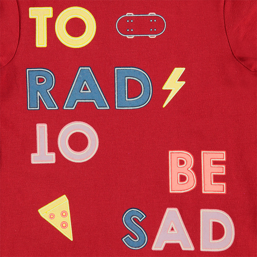 Camiseta con cuello alto y motivo de fantasía estampado  