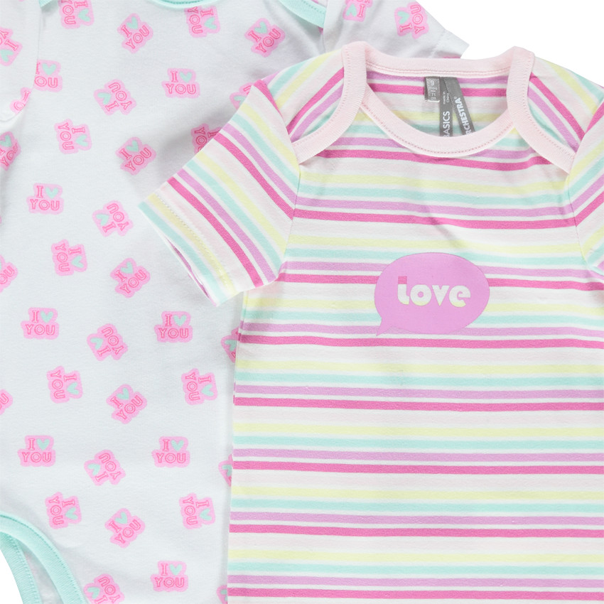 Pack de 5 bodies de fantasía con cierre adaptado a cada edad 