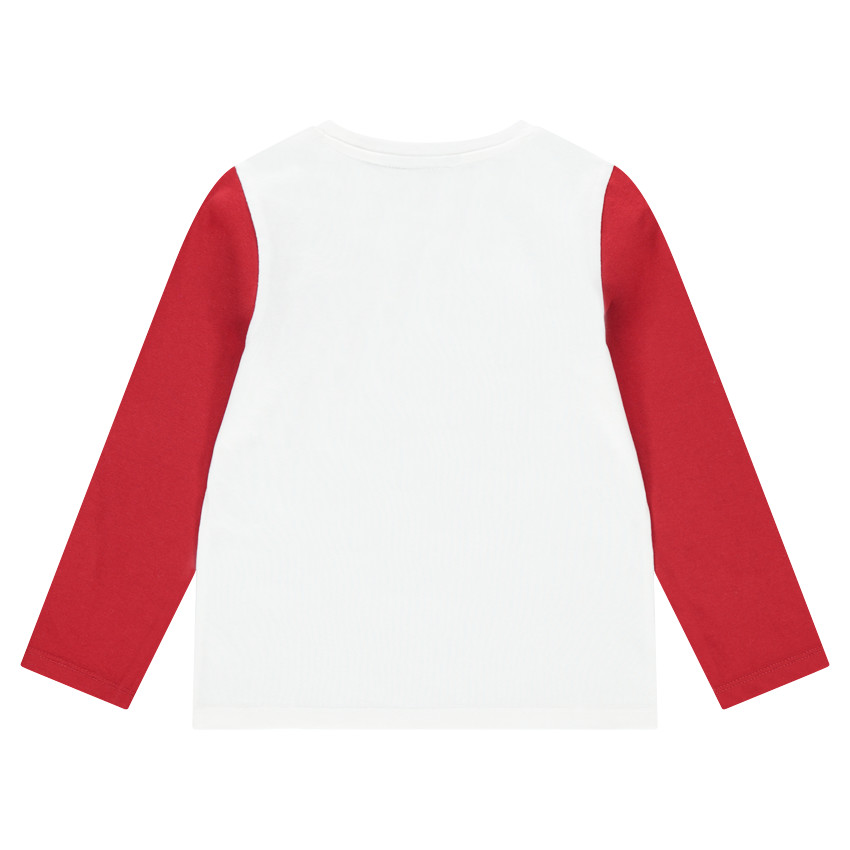 Camiseta de manga larga bicolor de punto con estampado de fieltro ©Smiley 