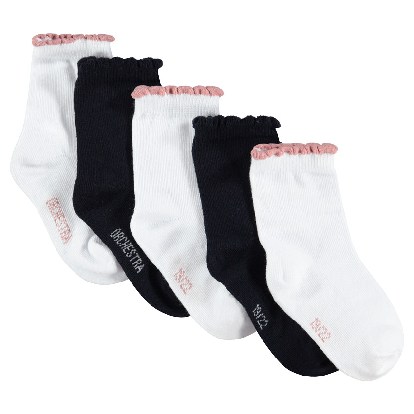 Juego de 5 pares de calcetines lisos  Additional Juego de 5 pares de calcetines lisos