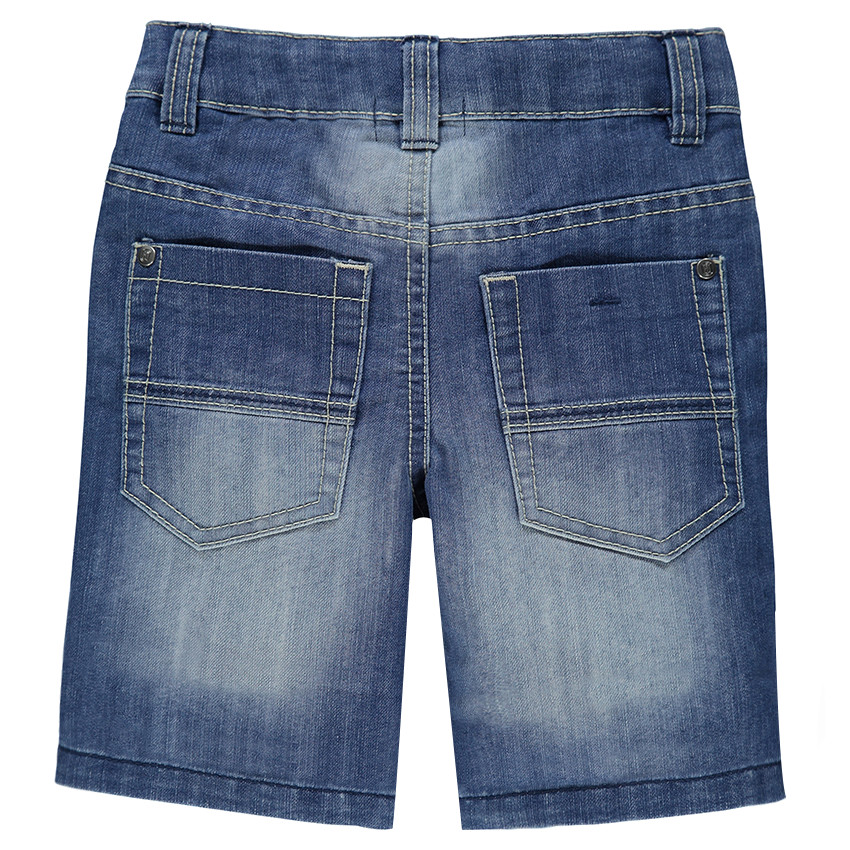 Bermuda efecto usado y efecto crinkle de jean 