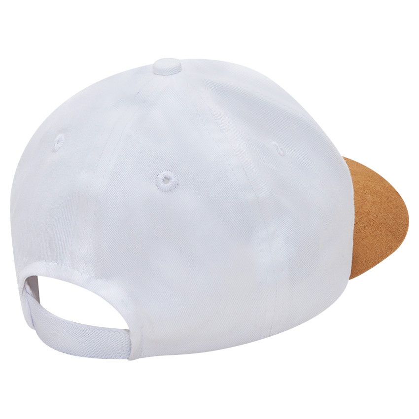 Gorra de sarga con visera efecto ante camel 