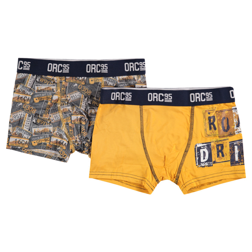 Júnior - Juego de 2 bóxers con placas de matrícula estampadas 