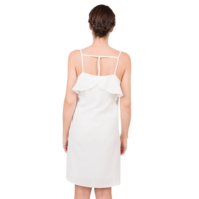 Vestido de embarazo con volantes y tirantes de fantasía 