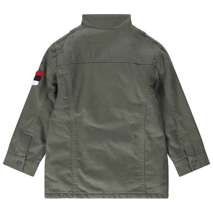 Júnior - Parka de sarga con bolsillos y parches con detalles de estilo militar 