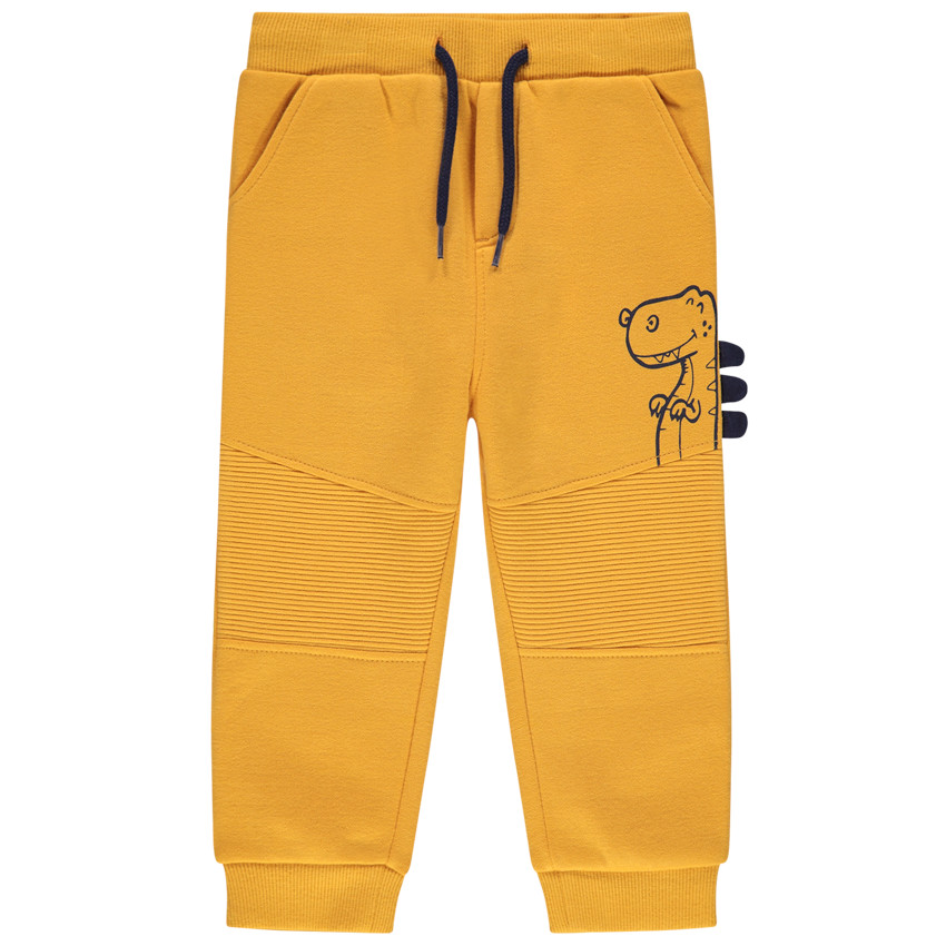 Pantalon de jogging en molleton uni jaune print dinosaure  Additional Pantalon de jogging en molleton uni jaune print dinosaure