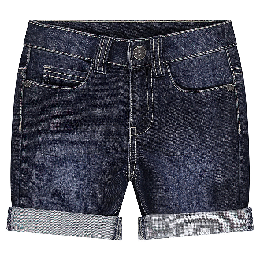 Bermuda efecto usado y efecto crinkle de jean 