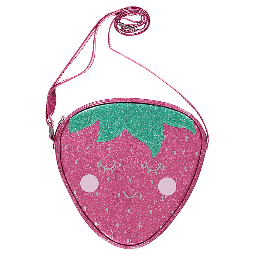 Bolso de bandolera con forma de fresa y brillo all over  Additional Bolso de bandolera con forma de fresa y brillo all over