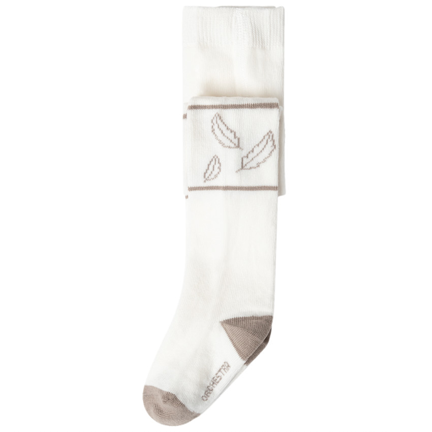 Leotardo grueso con plumas de jacquard 