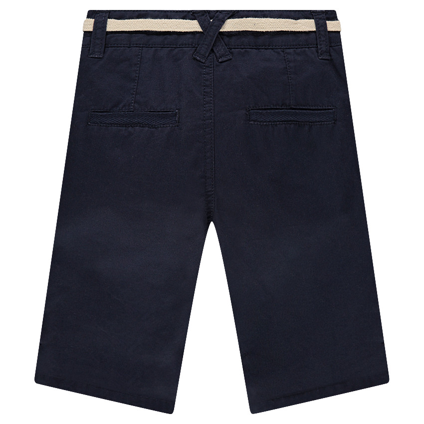 Bermudas de algodón con cinturón trenzado desmontable 