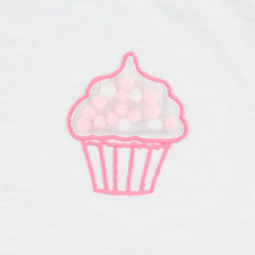 Camiseta de manga larga con volantes y cupcake de tul   Additional Camiseta de manga larga con volantes y cupcake de tul