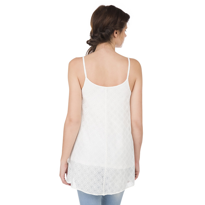 Camiseta de embarazo de crepé con dibujo de jacquard 