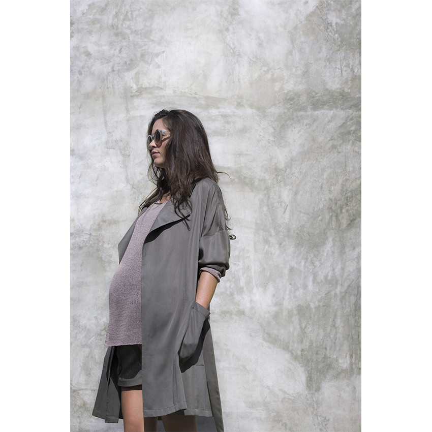 Trench de premamá liso 