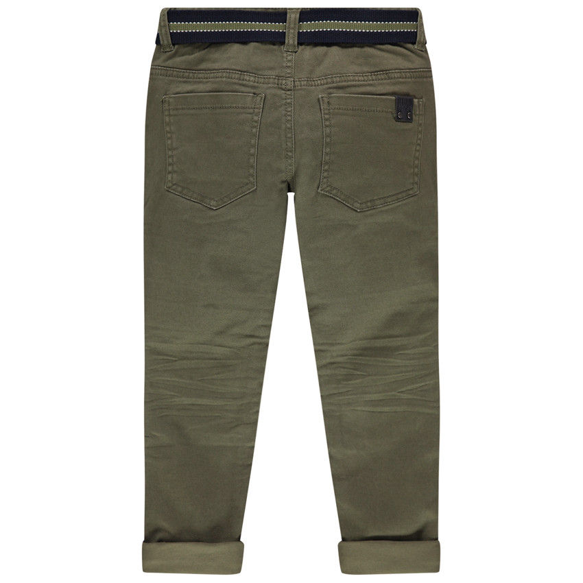 Pantalón de tela teñida con cinturón desmontable 