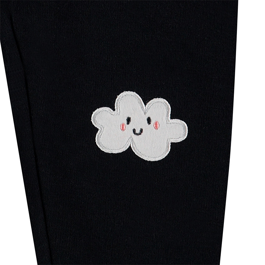Leggings de punto con lazo brillante cosido y nubes estampadas  Additional Leggings de punto con lazo brillante cosido y nubes estampadas