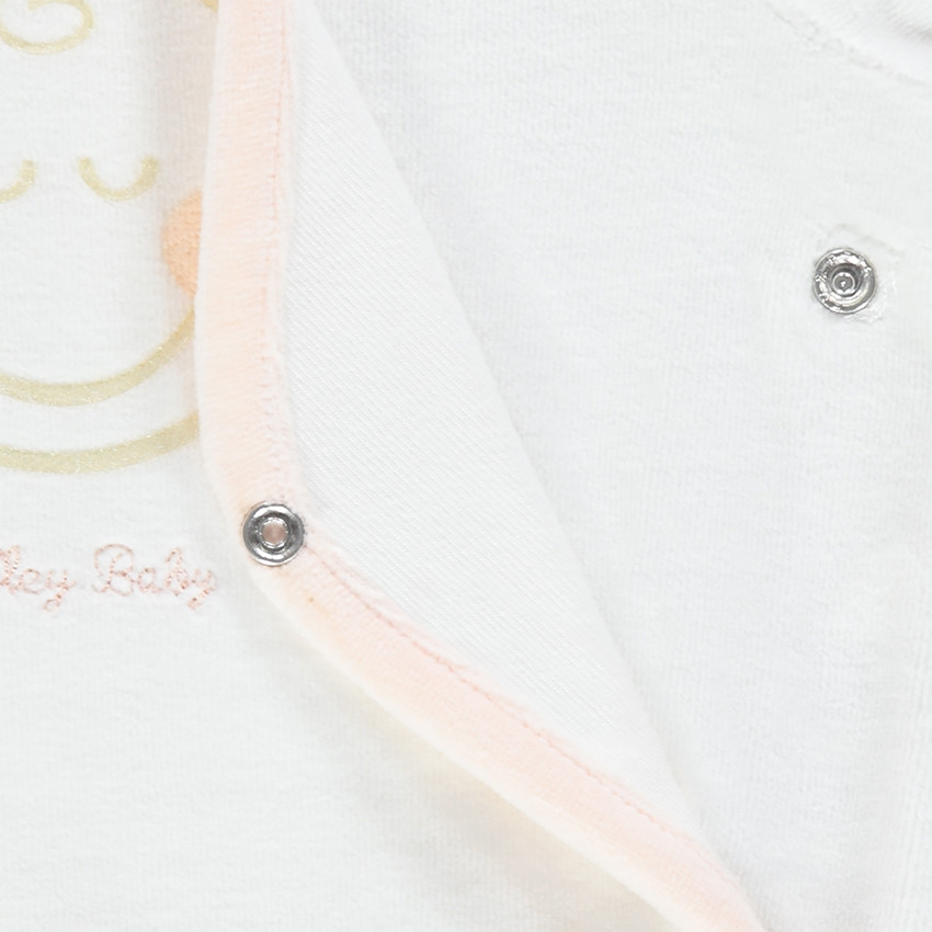 Pijama de terciopelo estampado ©Smiley Baby 