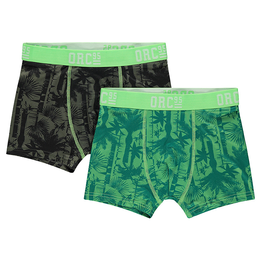 Júnior - Juego de 2 bóxers con dibujo vegetal all over 