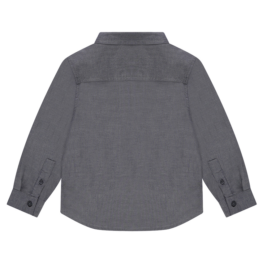 Camisa de algodón de fantasía con bolsillo 