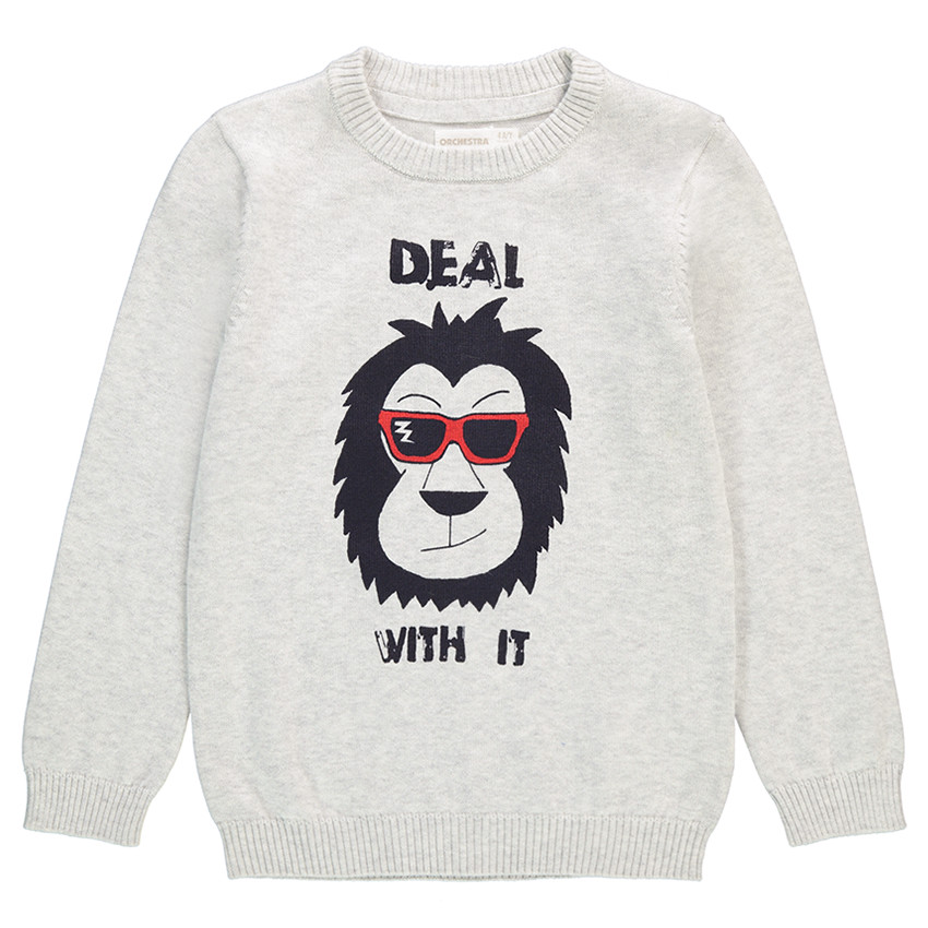 Jersey de punto con animal estampado en la parte delantera 