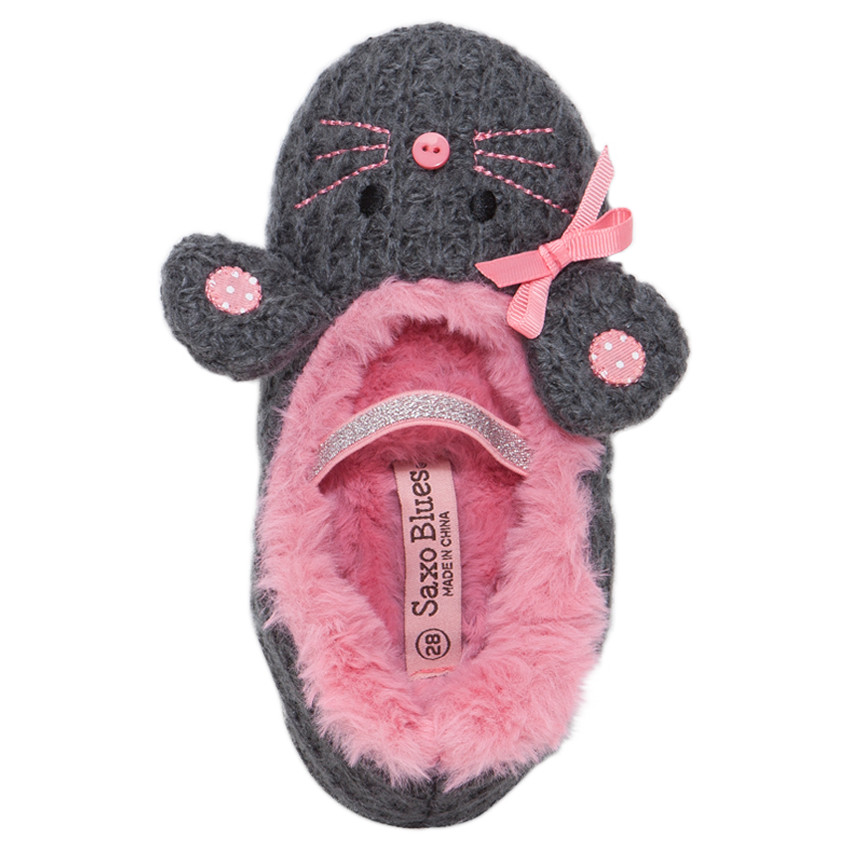 Zapatillas de punto de fantasía con forma de ratón  Additional Zapatillas de punto de fantasía con forma de ratón