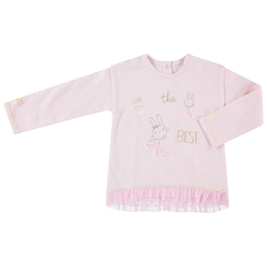 Sudadera de felpa con inscripciones bordadas y base de tul  Additional Sudadera de felpa con inscripciones bordadas y base de tul