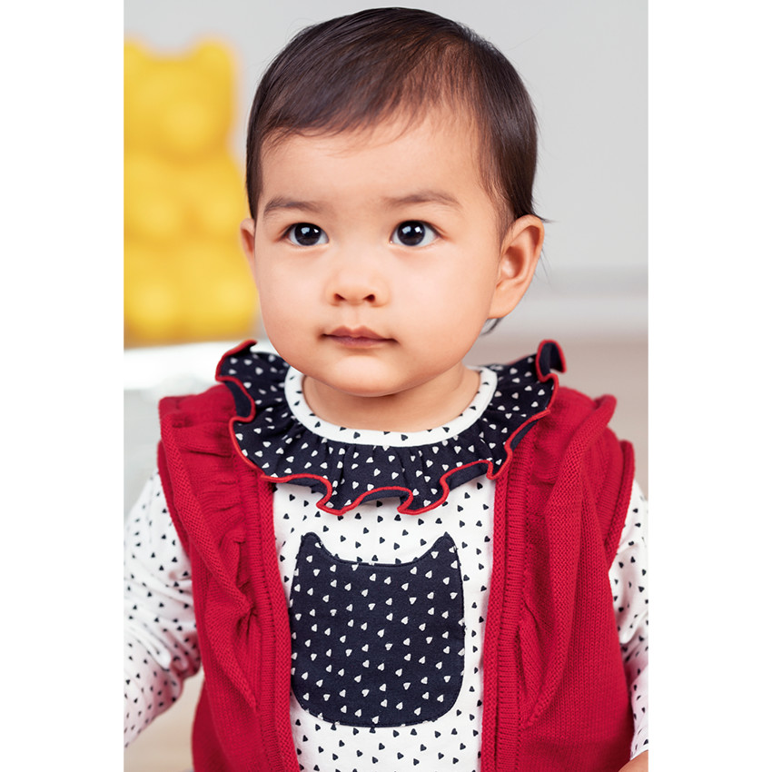 Conjunto de túnica estampada, chaleco y leggings estampados 