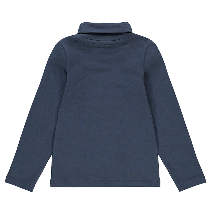 Camiseta interior de punto con cuello vuelto y mensaje estampado 