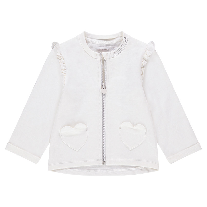 Chaqueta de felpa con volantes 