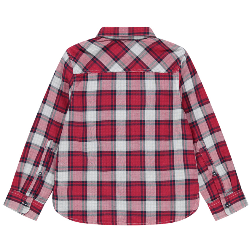 Camisa de manga larga de cuadros estilo leñador  