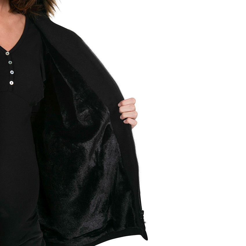 Abrigo de premamá de paño de lana con forma de capa 