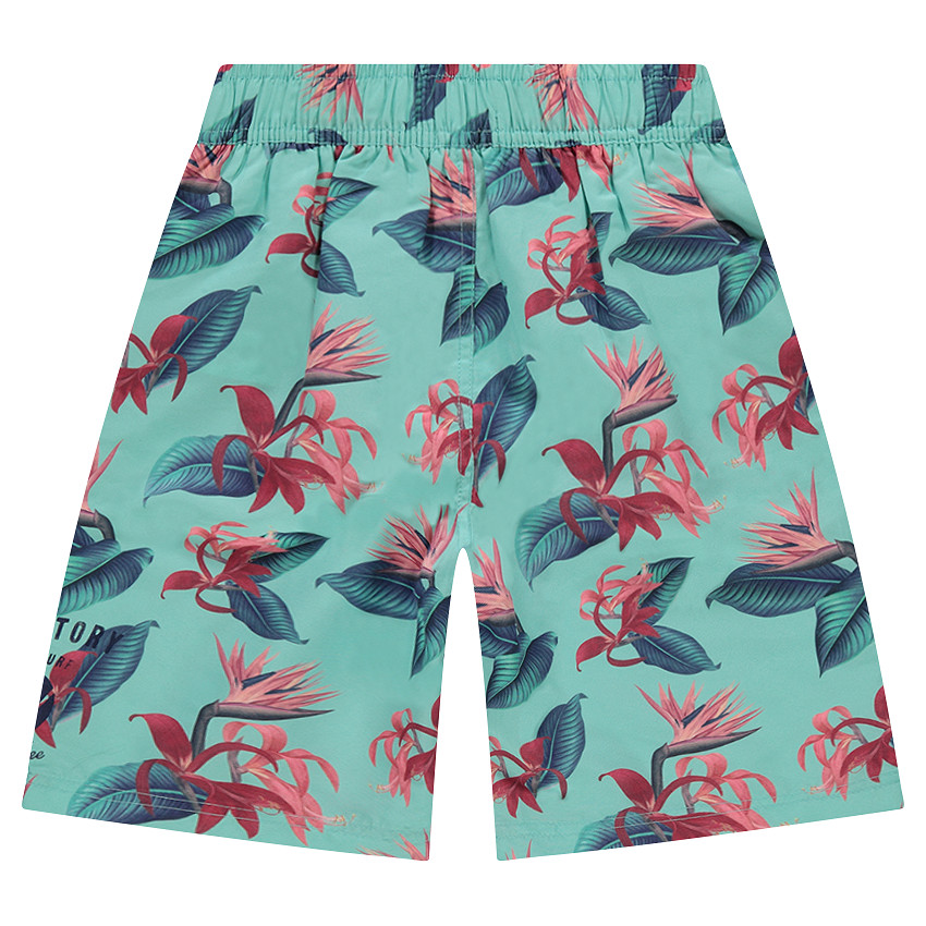 Júnior - Bermudas de baño con estampado vegetal all-over 