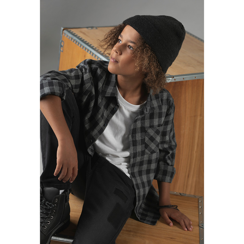 Júnior - Camisa de manga larga a cuadros all-over 
