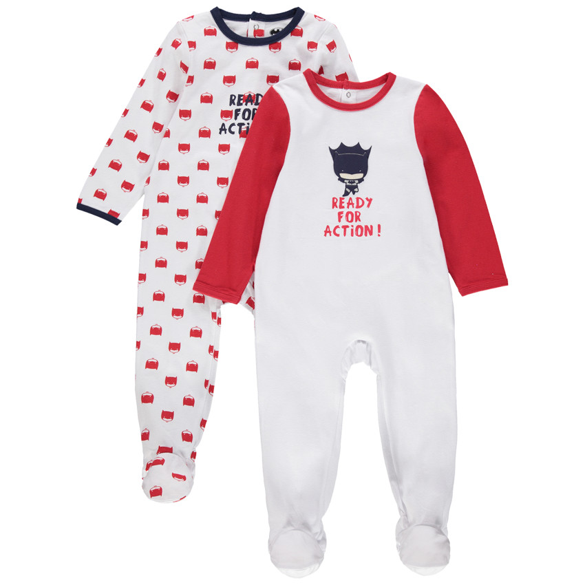 lote de 2 Pelele en algodon print Batman 