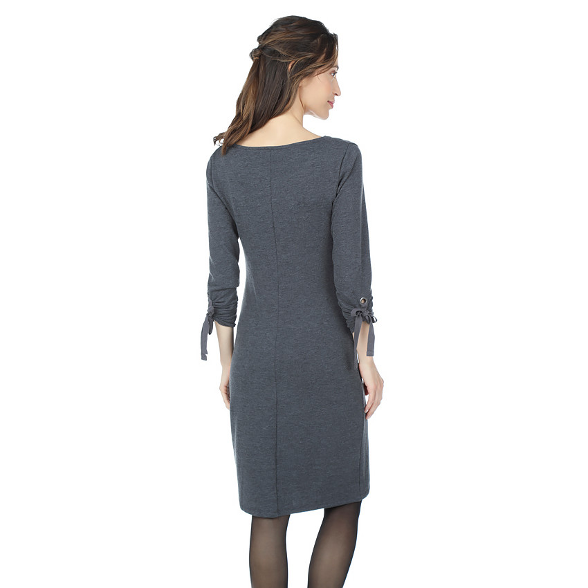 Vestido de premamá de punto jaspeado con mensaje 