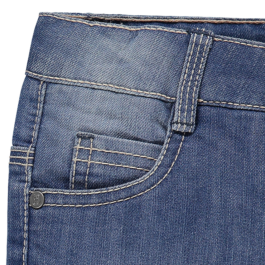 Bermuda efecto usado y efecto crinkle de jean 