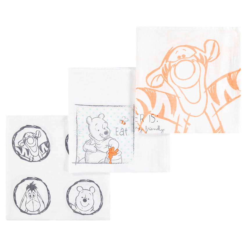 Juego de 3 mantillas a con personajes Disney de Winnie The Pooh 