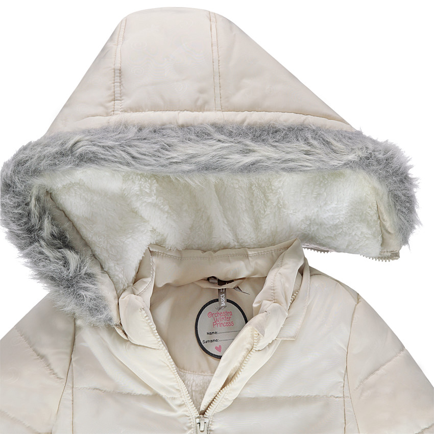 Parka acolchada con capucha extraíble y forro de sherpa 