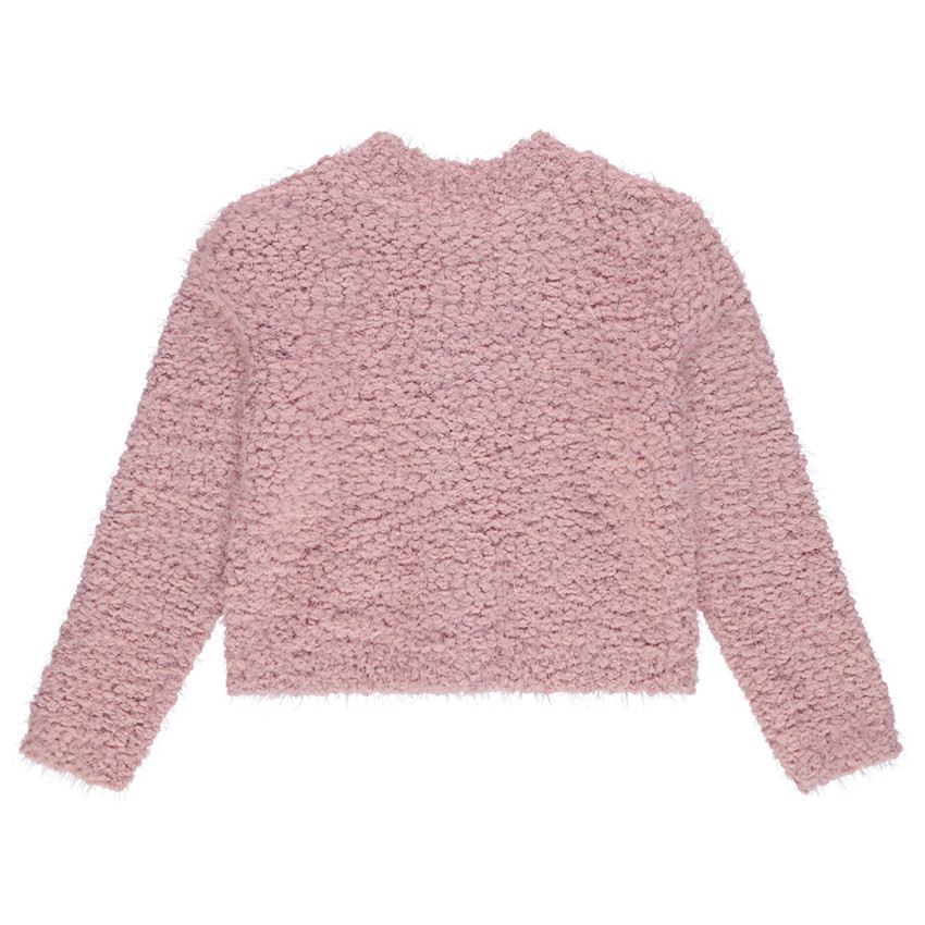 Chaqueta de punto de palomita con parches brillantes 